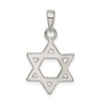 Sterling Silver Textured Star of David Pendant - Image 3