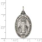 Sterling Silver Antiqued Miraculous Medal - Image 3
