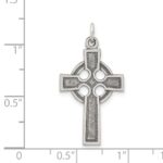Sterling Silver Antiqued Celtic Cross Charm - Image 4