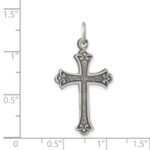 Sterling Silver Antiqued Cross Pendant - Image 3