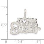 Sterling Silver I (heart) my Sister Pendant - Image 3