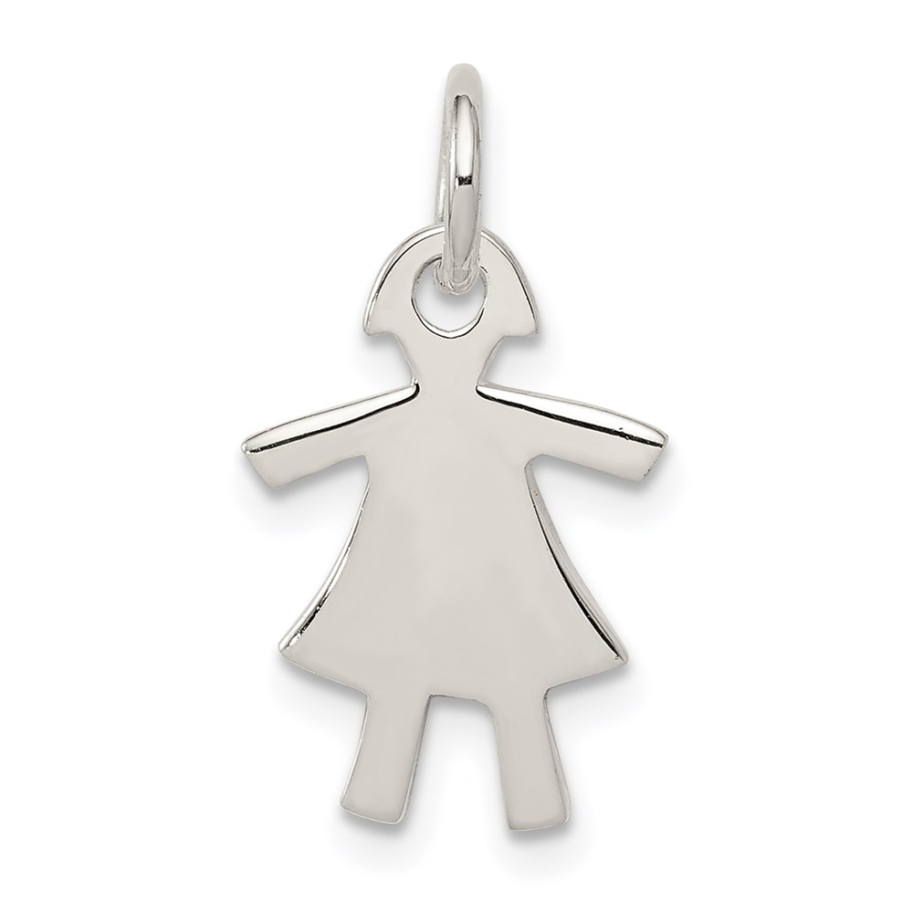 QC4629.jpg Sterling Silver Girl Charm - Image 1