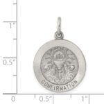 Sterling Silver Antiqued Confirmation Medal Charm - Image 3