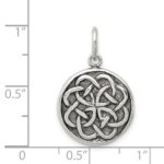 Sterling Silver Antiqued Celtic Knot Charm - Image 3