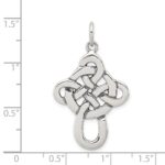 Sterling Silver Antiqued Celtic Cross Charm - Image 3