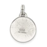 Sterling Silver Rhodium-plated Four Leaf Clover Charm - Image 4