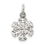 Sterling Silver Antique Snowflake Charm - Image 4