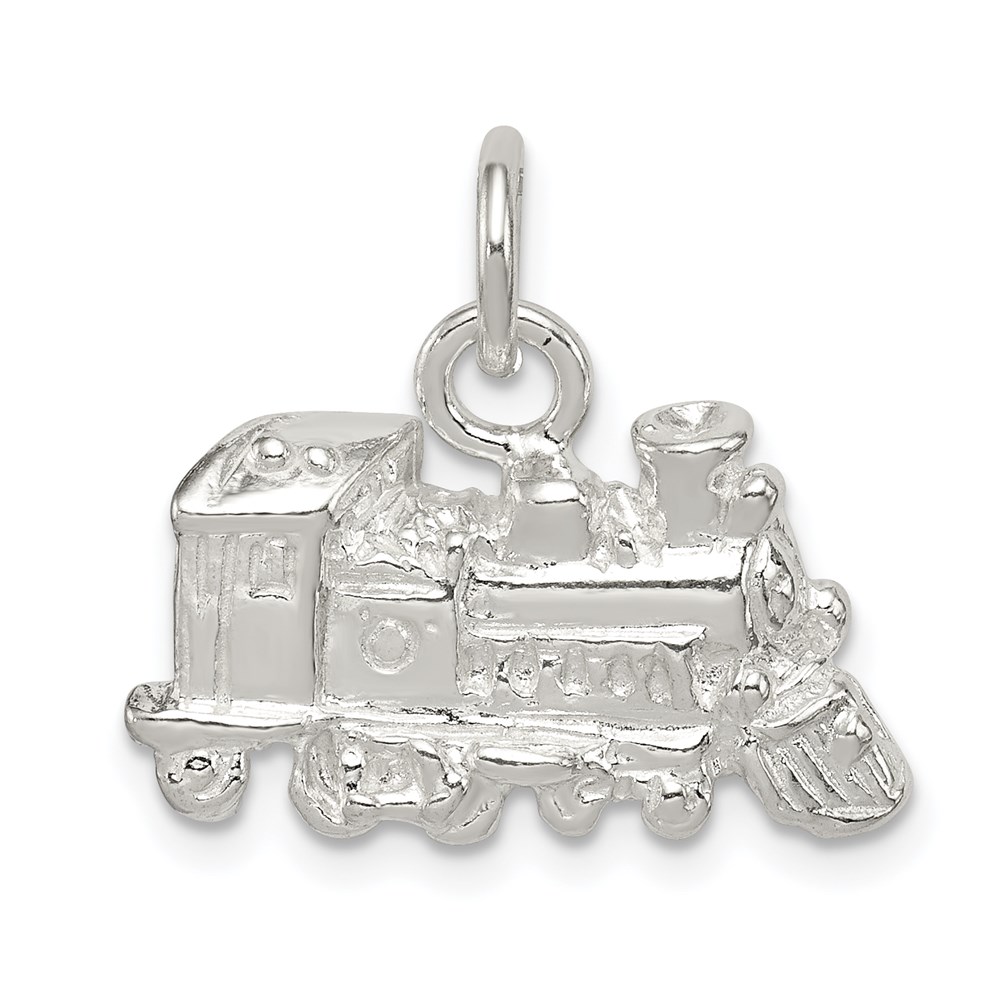 QC4793.jpg Sterling Silver Train Engine Charm - Image 1