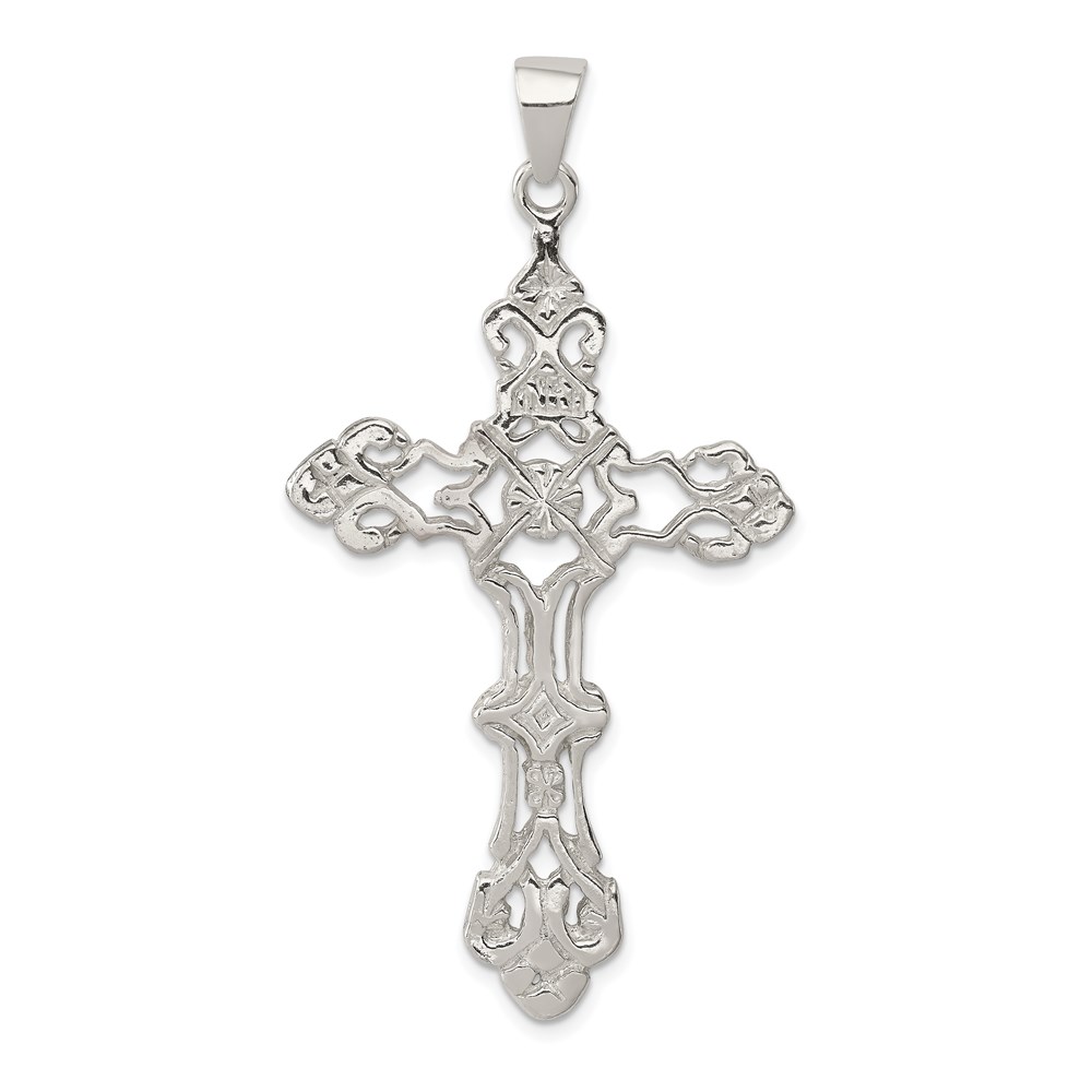 QC481.jpg Sterling Silver INRI Cross Pendant - Image 1
