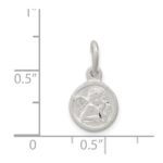 Sterling Silver D/C Cherub Disk Charm - Image 3