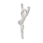 Sterling Silver Diamond Cut Deer Head Pendant - Image 2