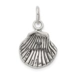 Sterling Silver Antiqued Sea Shell Charm - Image 4