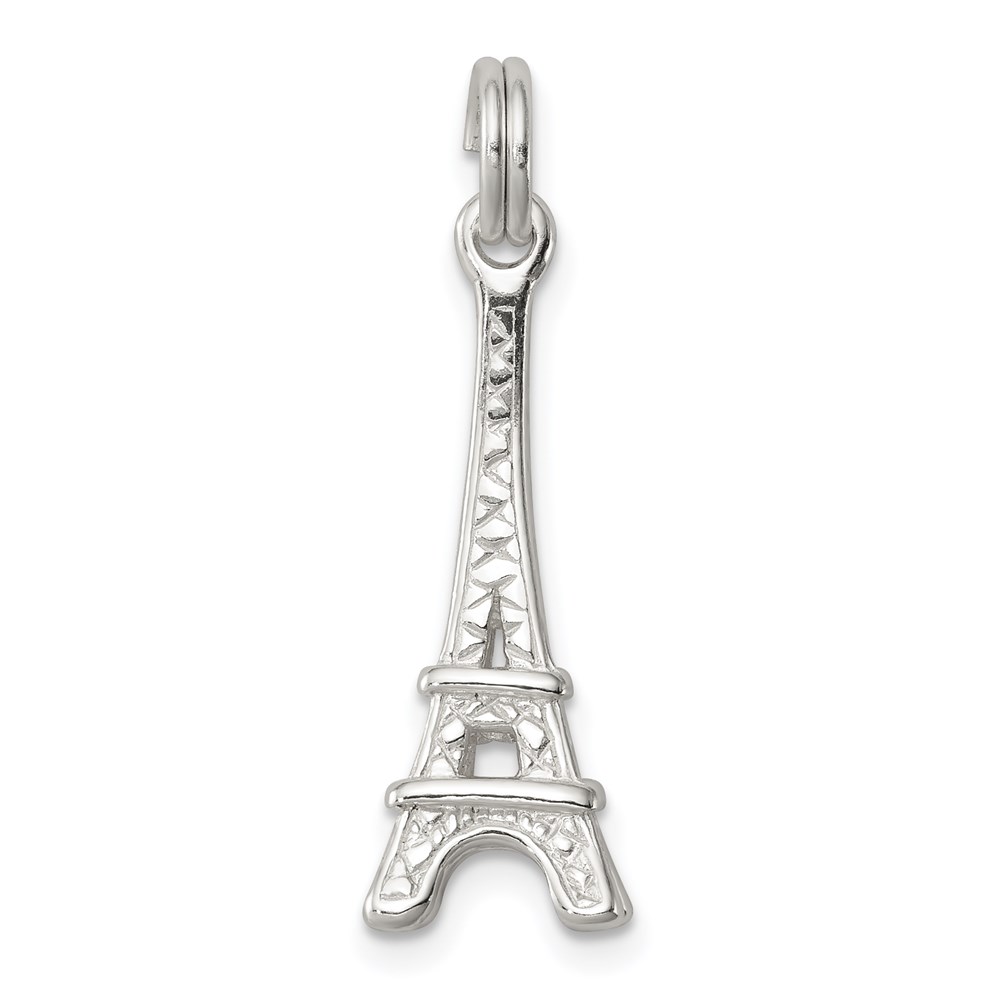 QC5059.jpg Sterling Silver Rhodium-plated Eiffel Tower Charm - Image 1