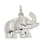 Sterling Silver CZ Elephant Charm - Image 3