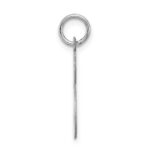 Sterling Silver Rhodium-plated Script Letter S Initial Charm - Image 2