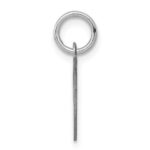 Sterling Silver Rhodium-plated Fancy Script Letter T Initial Charm - Image 2