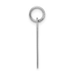 Sterling Silver Rhodium-plated Fancy Script Letter V Initial Charm - Image 2