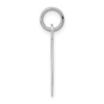 Sterling Silver Rhodium-plated Fancy Script Letter T Initial Charm - Image 2