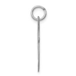 Sterling Silver Rhodium-plated Fancy Script Letter F Initial Charm - Image 2