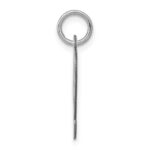 Sterling Silver Rhodium-plated Fancy Script Letter Q Initial Charm - Image 2