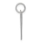 Sterling Silver Rhodium-plated Fancy Script Letter W Initial Charm - Image 2