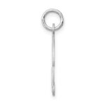 Sterling Silver Rhodium-plated Fancy Script Letter Z Initial Charm - Image 2