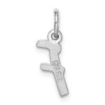 Sterling Silver Rhodium-plated Letter F Initial Charm - Image 4