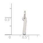 Sterling Silver Rhodium-plated Letter I Initial Charm - Image 3