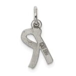 Sterling Silver Rhodium-plated Letter R Initial Charm - Image 4