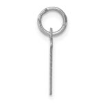 Sterling Silver Rhodium-plated Letter T Initial Charm - Image 2