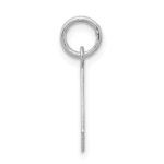 Sterling Silver Rhodium-plated Block Letter A Initial Charm - Image 2