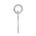 Sterling Silver Rhodium-plated Block Letter J Initial Charm - Image 2