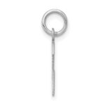 Sterling Silver Rhodium-plated Block Letter L Initial Charm - Image 2