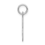 Sterling Silver Rhodium-plated Block Letter B Initial Charm - Image 2