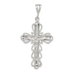 Sterling Silver Diamond-Cut Crucifix Pendant