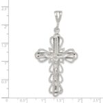 Sterling Silver Diamond-Cut Crucifix Pendant - Image 3