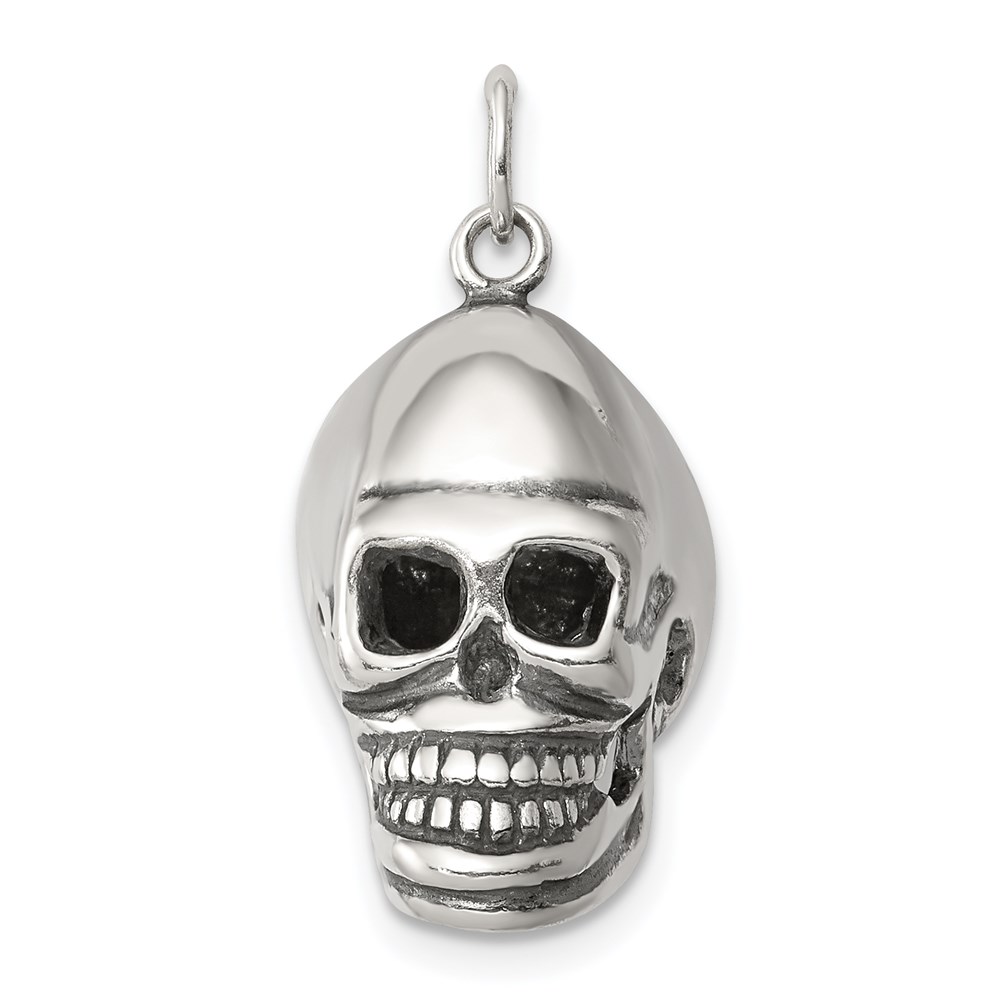 QC5163.jpg Sterling Silver Skull Pendant - Image 1