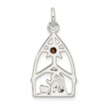 Sterling Silver & Stellux Crystal Nativity Charm - Image 4