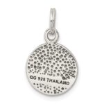 Sterling Silver Antiqued Stellux Crystal Faith Charm - Image 4