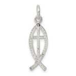 Sterling Silver Ichthus (Fish) Charm - Image 4