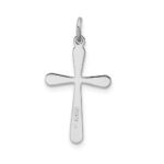 Sterling Silver Platinum-plated Cross Charm - Image 3