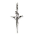 Sterling Silver Antiqued INRI Crucifix Pendant - Image 4