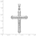 Sterling Silver Rhodium-plated Reversible Crucifix Pendant - Image 4