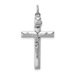 Sterling Silver Platinum-plated INRI Crucifix Pendant