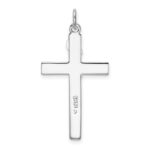 Sterling Silver Platinum-plated INRI Crucifix Pendant - Image 3