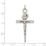 Sterling Silver Antiqued Crucifix Pendant - Image 3