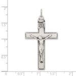Sterling Silver Antiqued INRI Crucifix Pendant - Image 3