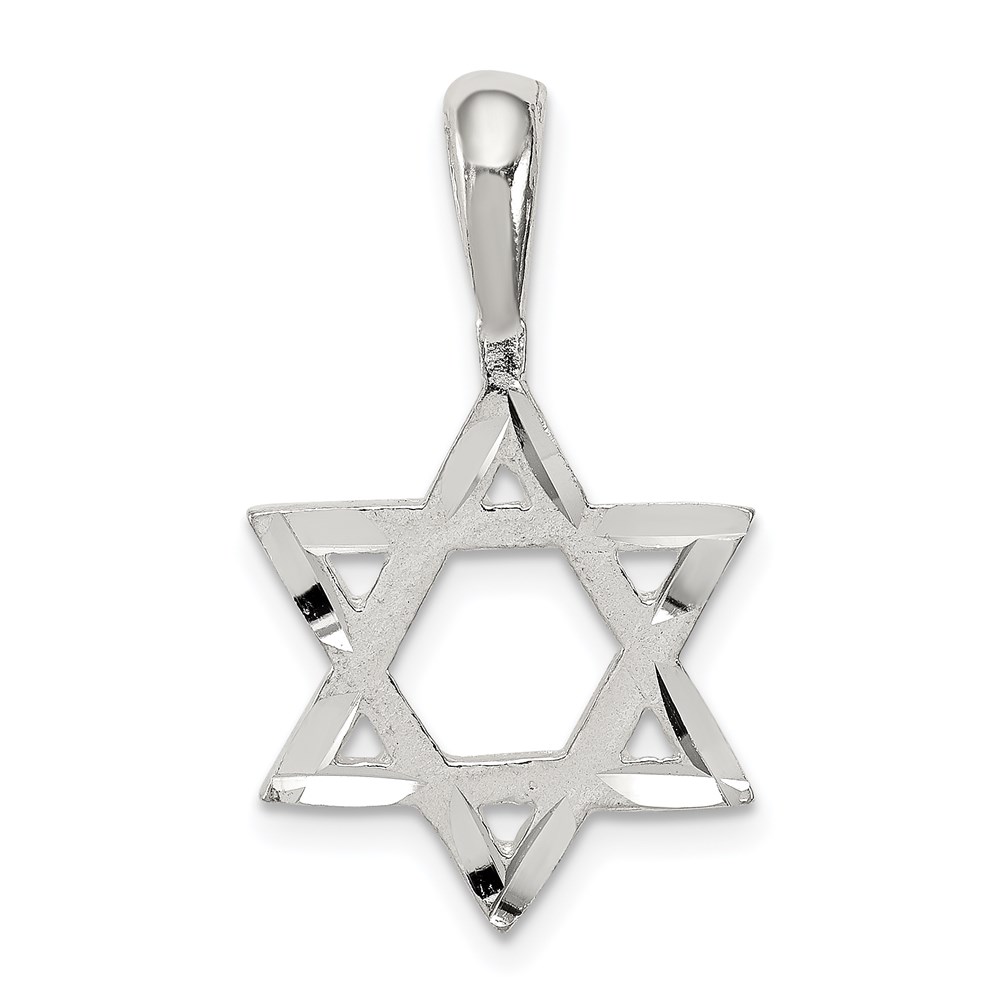 QC546.jpg Sterling Silver Star of David Charm - Image 1