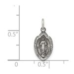 Sterling Silver Antiqued Miraculous Medal - Image 3