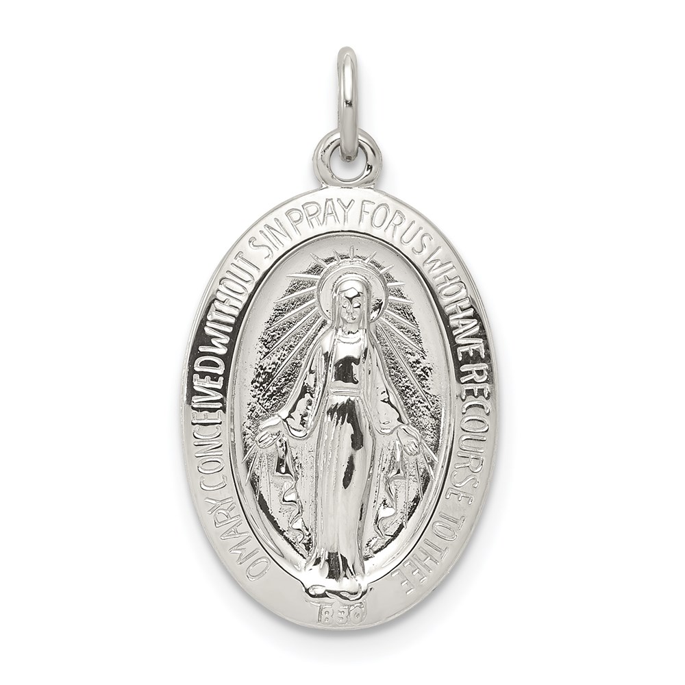 QC5514.jpg Sterling Silver Miraculous Medal - Image 1